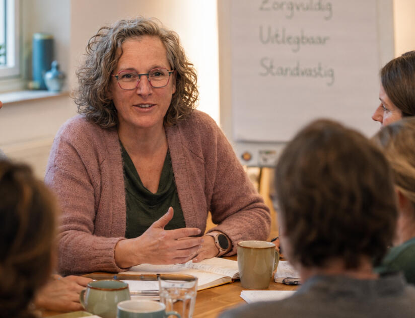 Ils geeft coaching aan een team